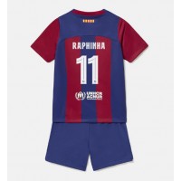 Maglie da calcio Barcelona Raphinha Belloli #11 Prima Maglia Bambino 2023-24 Manica Corta (+ Pantaloni corti)